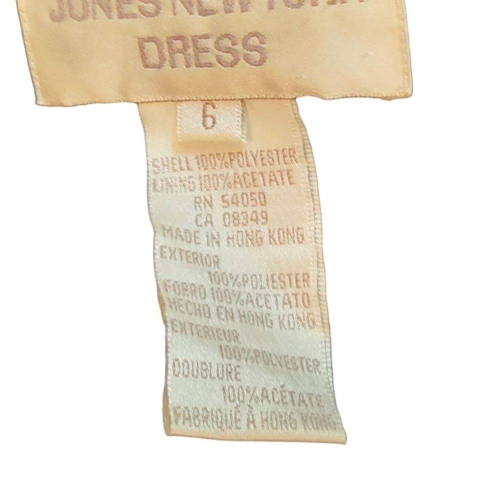 JONES NEW YORK DRESS 6 Black Beaded - Picture 2 of 2